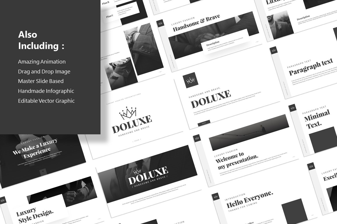 Doluxe Fashion PowerPoint Template - rrpicks.com